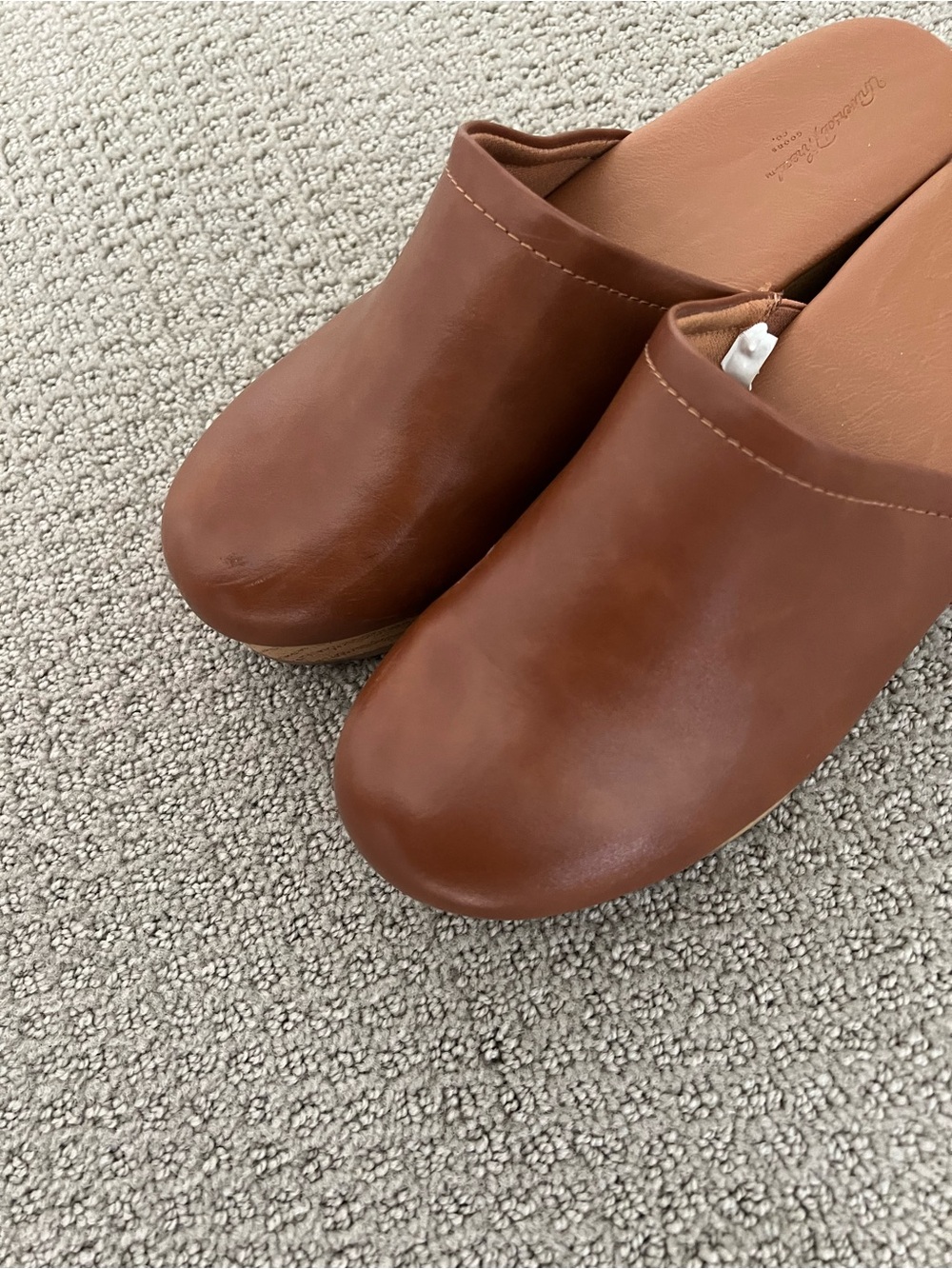 Women’s Brown Faux Leather Slip-On Mule Clog - Picture 2 of 5